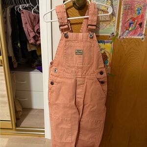 Hey Gang Peach Pink Cargo Overalls